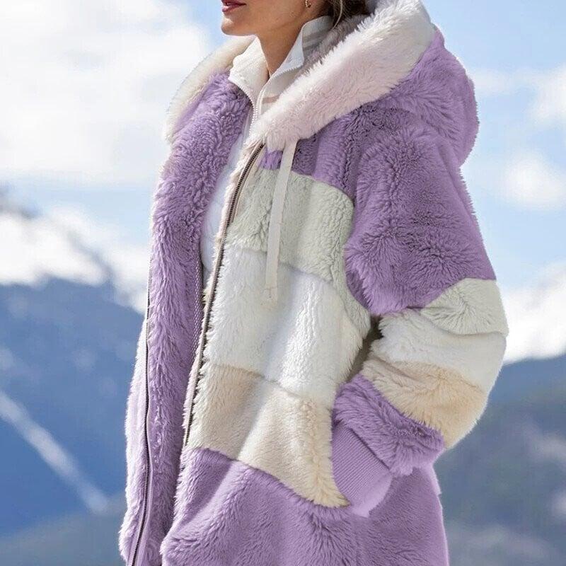 Abrigo acolchado contrastado para un calor refinado