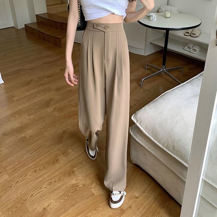 Katimy - High-waisted wide-leg pants