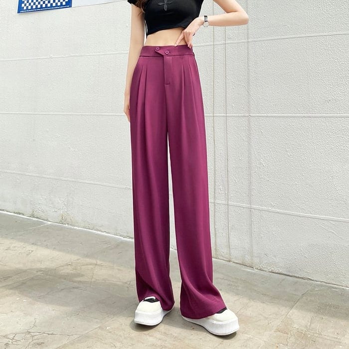 Katimy - High-waisted wide-leg pants